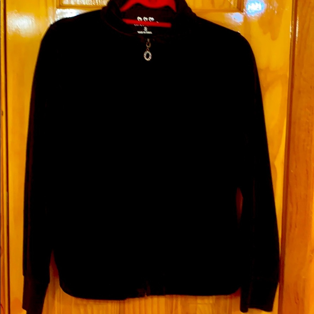 Black velvet like sweatshirt size S